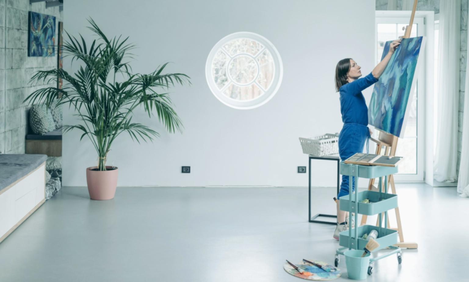 Student working on drawing fundamentals during live session